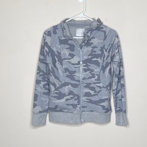 Athleta Girl Jacket Sweatshirt Hoodie Camo Fearless Full Zip
